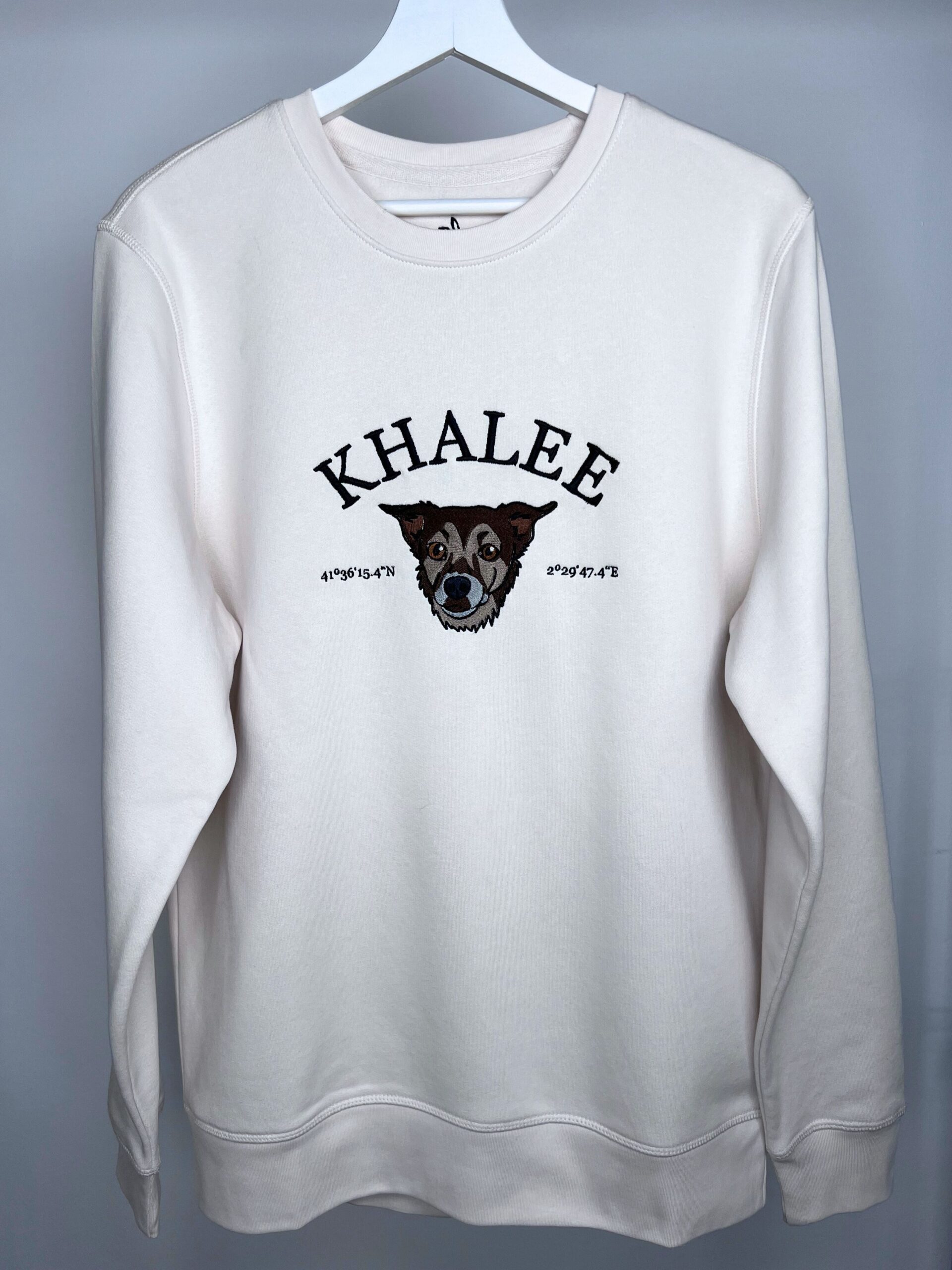 Sudadera Personalizada Mascota sin Capucha + Texto