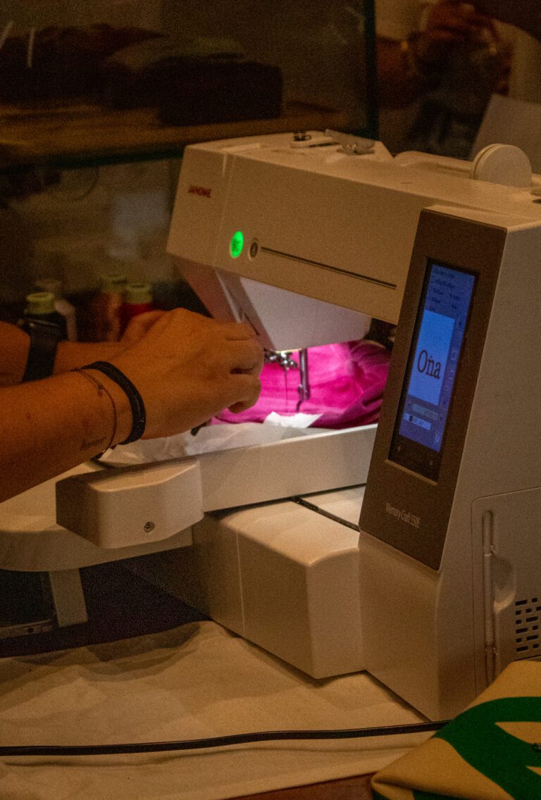 Bordando en directo durante un pop-up