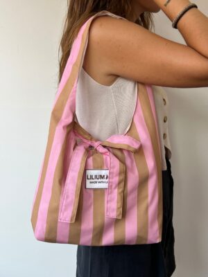 Bolso Camila mini rosa/marrón