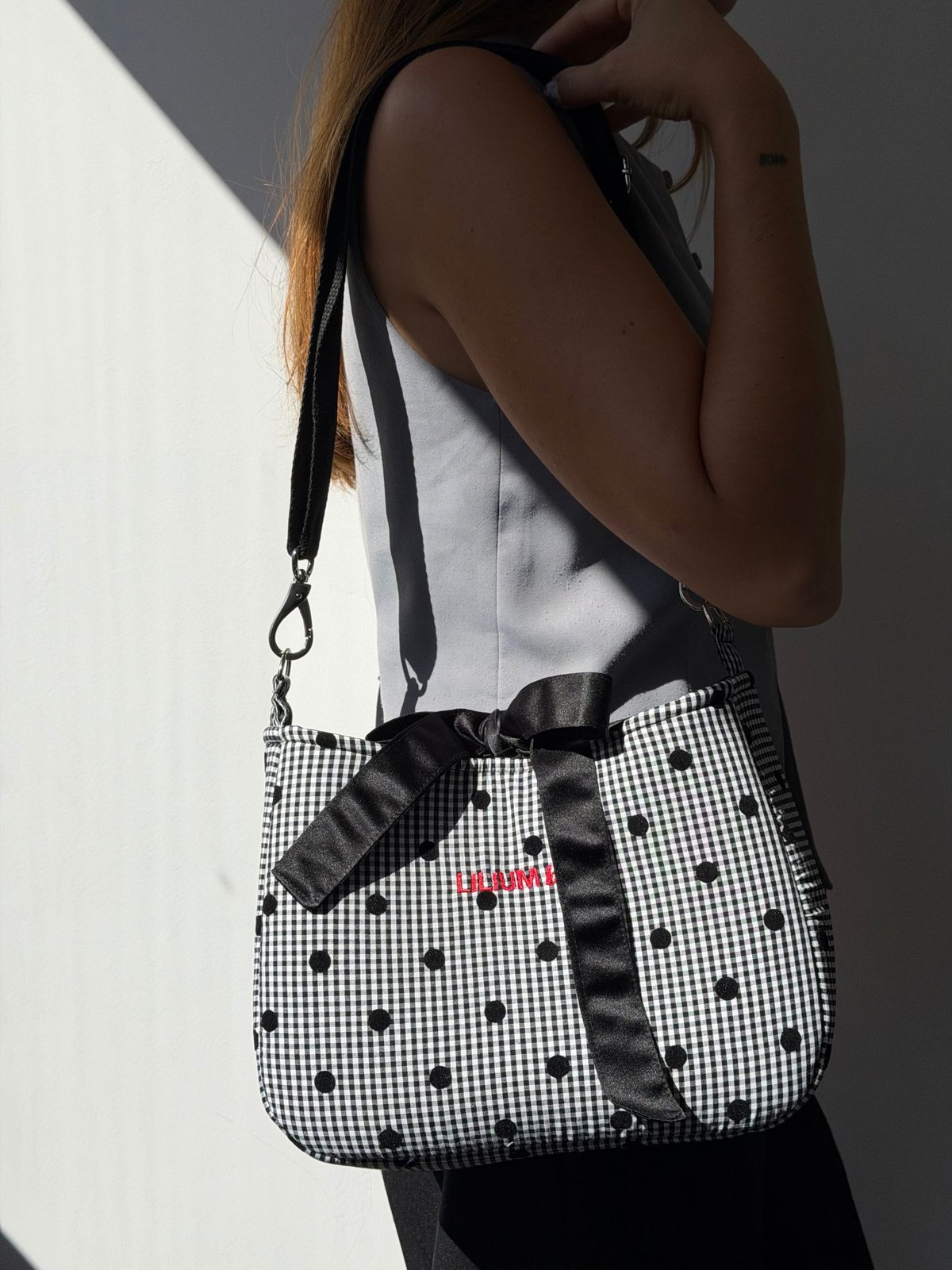 Bolso Vega vichy con topos