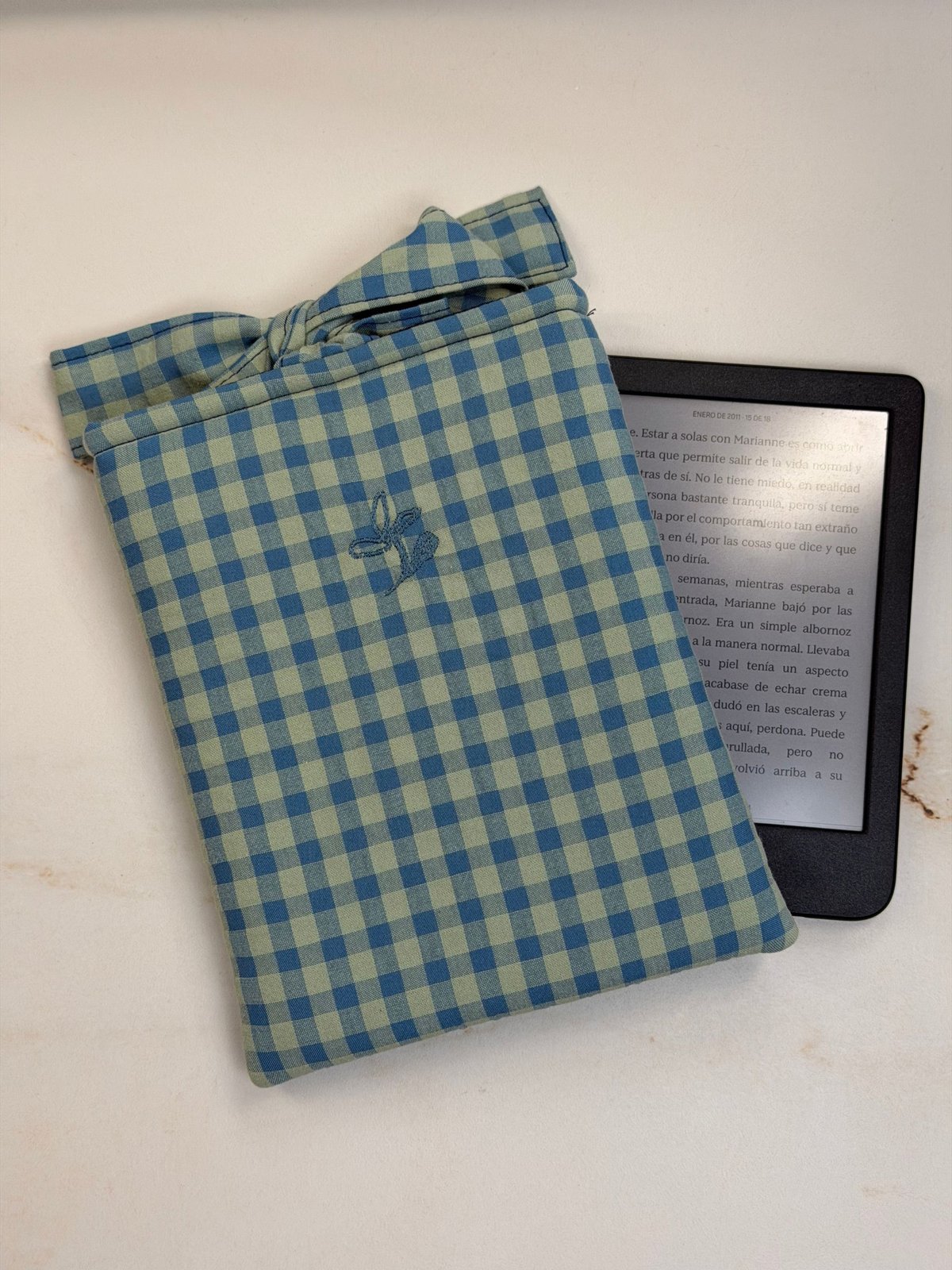 Funda de ebook Ágatha azul/menta
